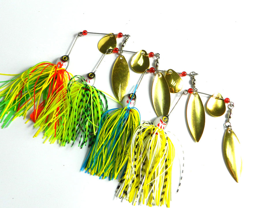 HENGJIA Buzzbait fishing lures octopus 10pcs artificial bait lead heaad metal equin pike bass hard baits 20.5G fishing tackles