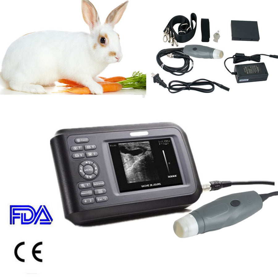 Veterinary Portable Ultrasound Scanner Machine Rectal Probe For Animal with Case 190891468284