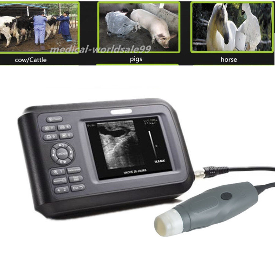 Veterinary Portable Ultrasound Scanner Machine Rectal Probe For Animal with Case 190891468284