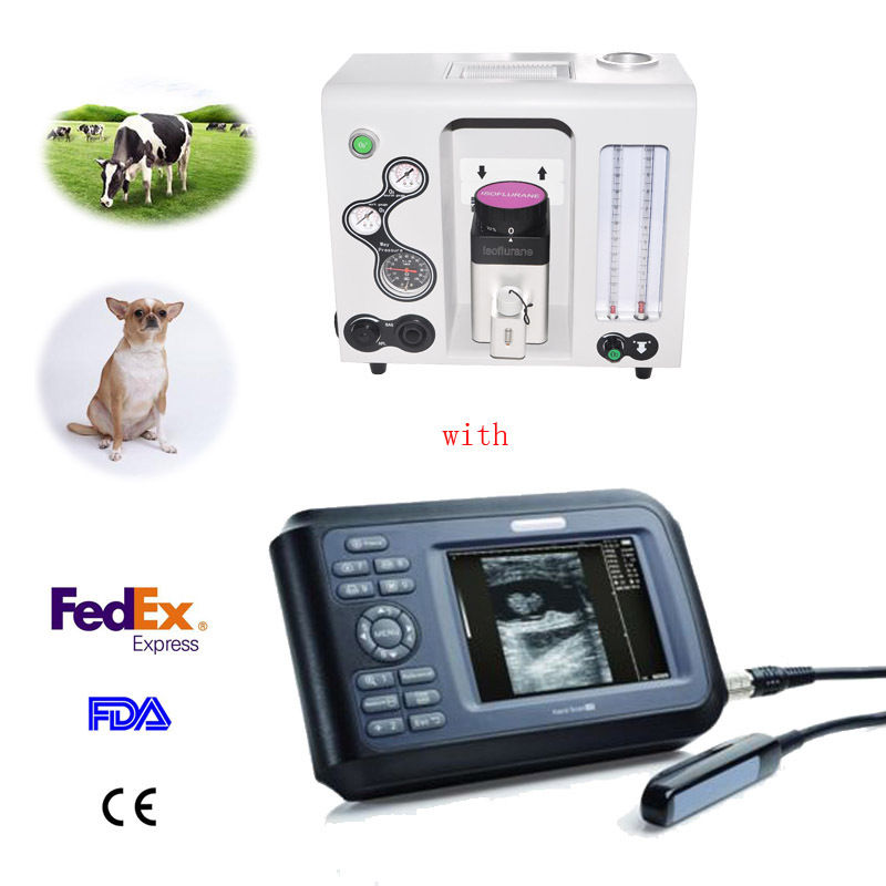 USA Stock Veterinary Anesthesia Machine Isoflurane Vaporizer,Ultrasound Scanner 190891420084