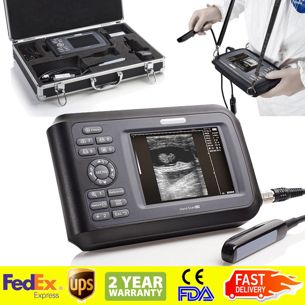Vet Digital Hand Type Ultrasound Ultrasonic Scanner Machine Animal Rec ...
