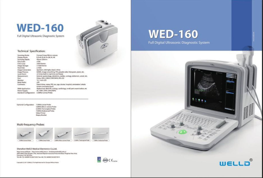 Veterinary Ultrasound Scanner Choice Probes 96 Element-Many Sold,USA, WELLD