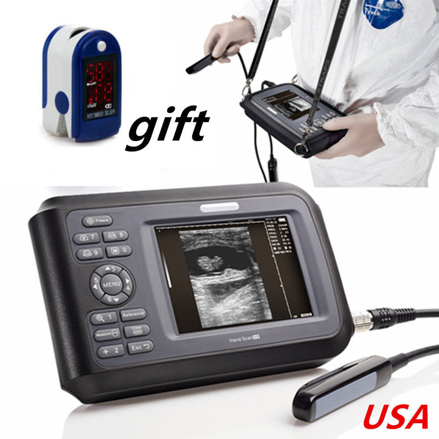 Veterinary Digital Handheld Ultrasound Scanner Machine+Rectal Probe Aminal IN CA