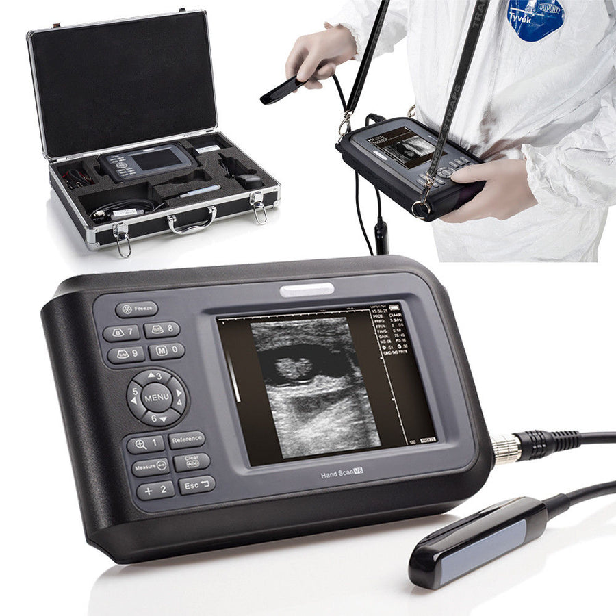 Veterinary Digital Handheld Ultrasound Scanner Machine+Rectal Probe Aminal IN CA